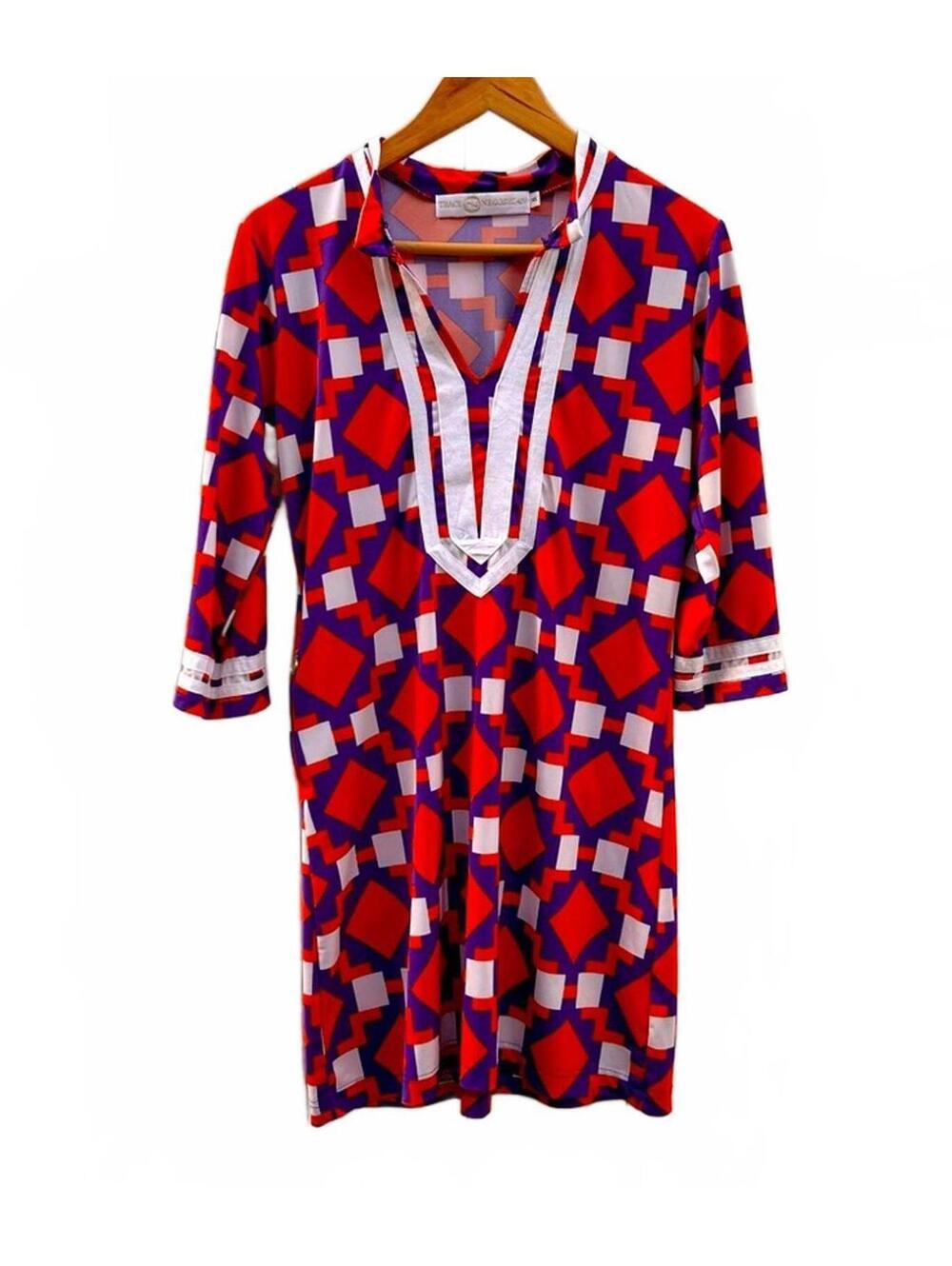 Tracy Negoshian Dress | Clemson Orange Purple White Dress | size XS